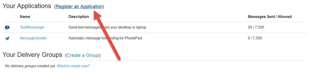 RegisterAnApplication