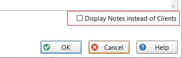 Concurrent Appointment Display Notes Instead of Clients