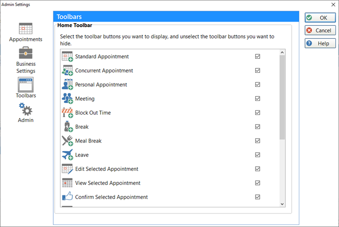 Admin Toolbar Settings