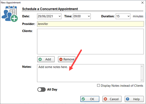 Concurrent Appointment Notes