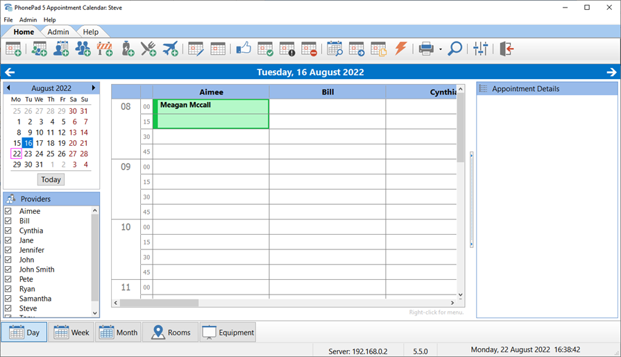 Appointment Calendar Example