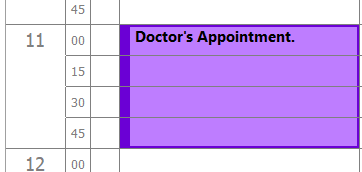Personal Appointment Example