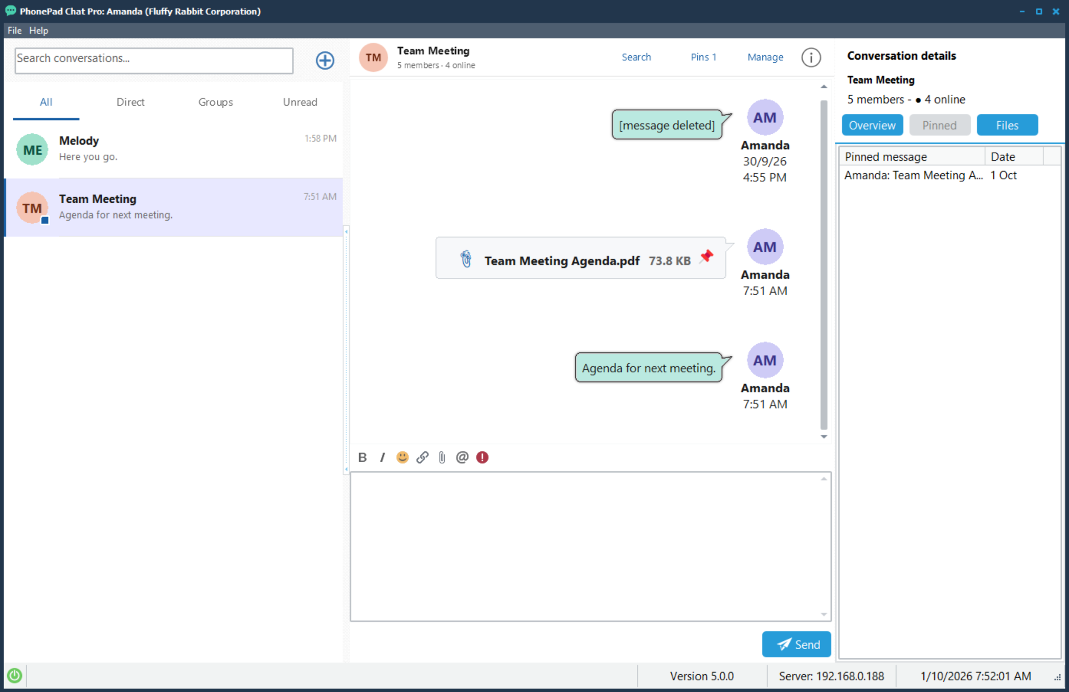 Pinned Messages