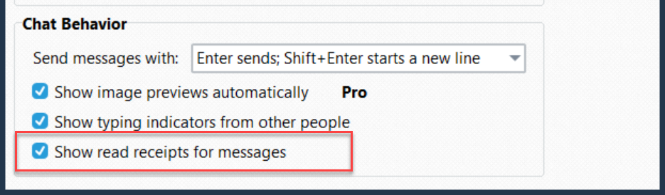 Chat Behaviour