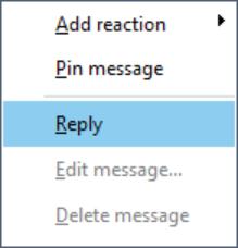 Reply Menu
