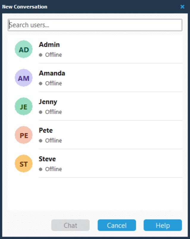Selecting a User