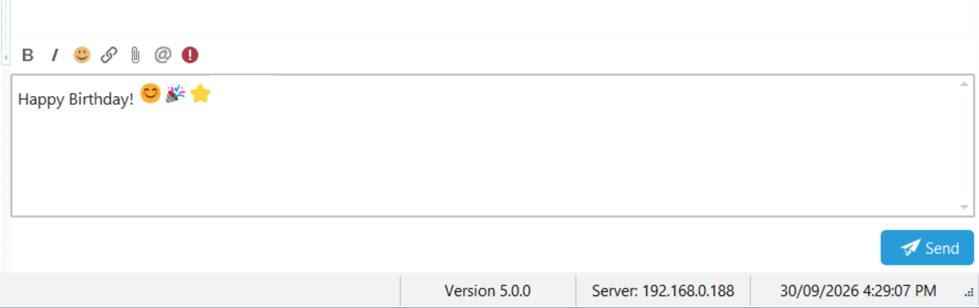 Emojis in editor.