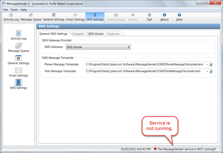 ServiceNotRunning