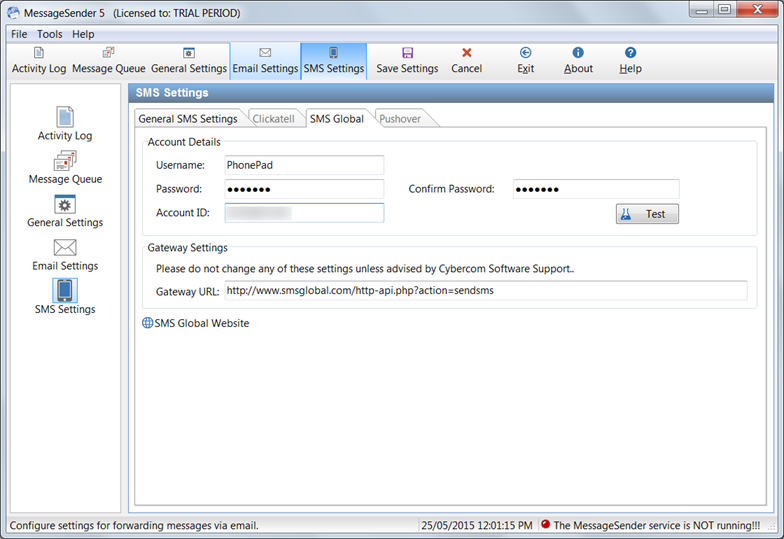 SMSGlobalSettings