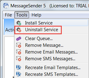 Uninstall Service