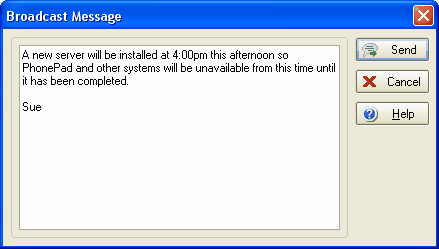 BroadcastMessage