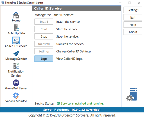 ControlCenterCallerIDService