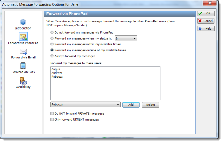 ForwardToPhonePadUsers