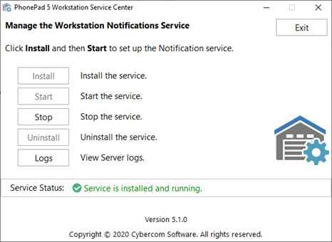 Workstation Notification Service Running