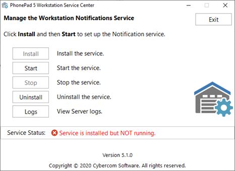 Workstation Notification Service Not Running