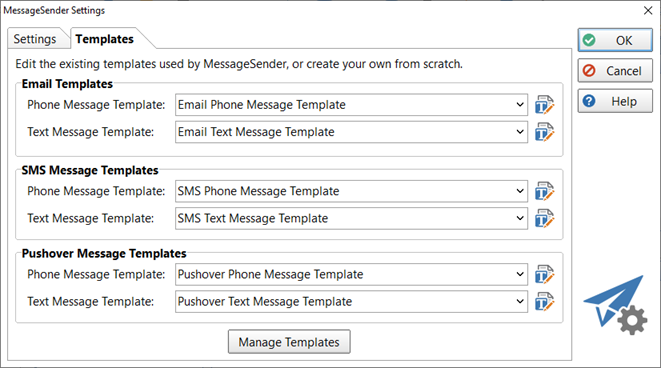 MessageSender Templates